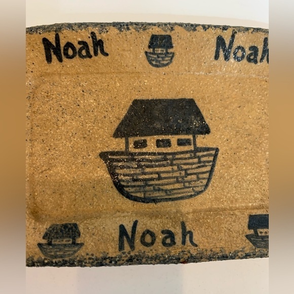 Primitive Noah’s Ark Trinket Soap Display Dish Handmade Clay Craftsman Pottery - Picture 6 of 6